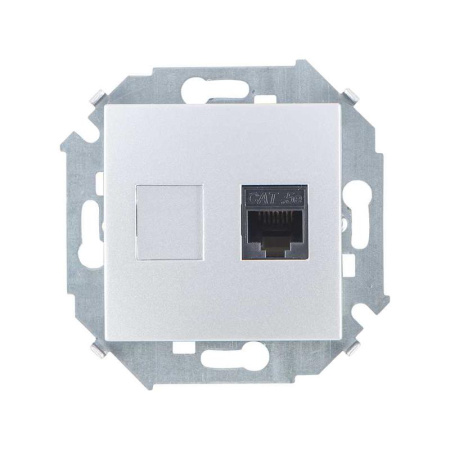Розетка компьютерная  15 RJ45 кат.5E AMP механизм алюм.  1591551-033