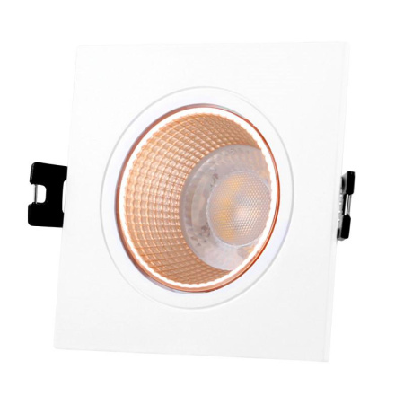 Светильник встраиваемый IP20 10Вт GU5.3 LED бел./бронзовый пластик  DK3071-WBR