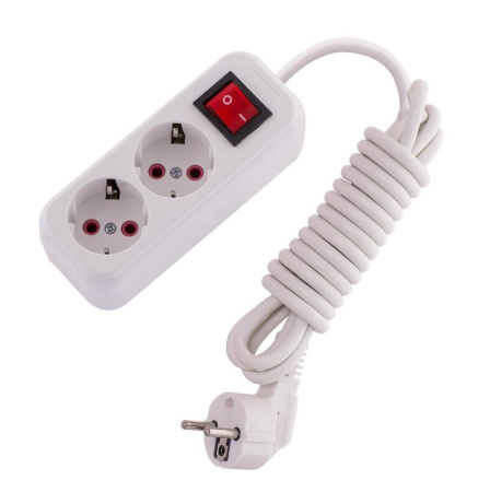 Удлинитель 2х3м с заземл. 16А IP20 Lila с выкл.  720-0203-202
