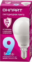 Лампа светодиодная 90 422 OLL-G45-9-230-6.5K-E14-FR (PRO 90-240В)  90422