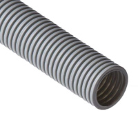 Труба гофрированная ПВХ тяжелая d63мм без протяжки сер. (уп.15м)  16310