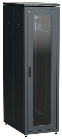 Шкаф сетевой 19дюйм  LINEA N 33U 600х1000мм стеклянная передняя дверь черн.  LN05-33U61-G