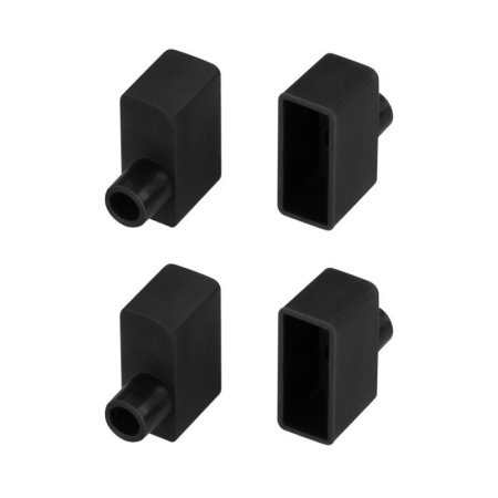 Заглушка WPH-FLEX-0616-SIDE BLACK с отверстием пластик (комплект)  045880