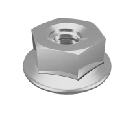 Гайка специальная с фланцем М8 DIN 6923 GS8 INOX A2 сталь (уп.150шт) КМ LO9960