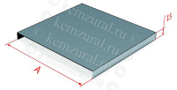 Крышка для угла с поворотом трассы на 45град. сталь 1мм КЛП 300 УТ1.5  116 301103 14