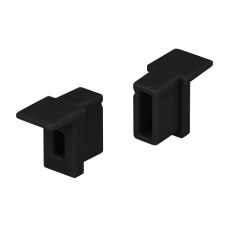 Заглушка SL-MINI-6-H9 BLACK c отверстием пластик (комплект)  044087