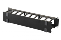 Организатор горизонтальный Т-образн. "пальцы" 19дюйм 2U с крышкой  25B-2U-16BL