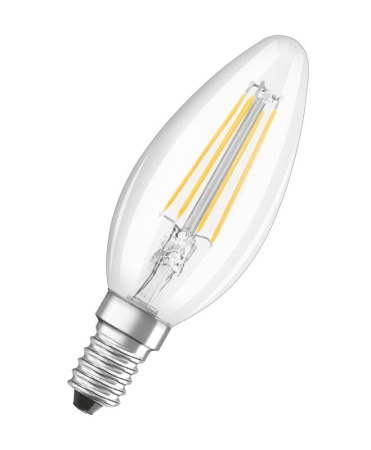 Лампа светодиодная филаментная LED Star Classic B 60 5W/840 5Вт свеча прозрачная 4000К нейтр. бел. E14 660лм 220-240В OSRAM 4058075116702