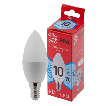 Лампа светодиодная RED LINE LED B35-10W-840-E14 R 10Вт B35 свеча 4000К нейтр. бел. E14  Б0049642