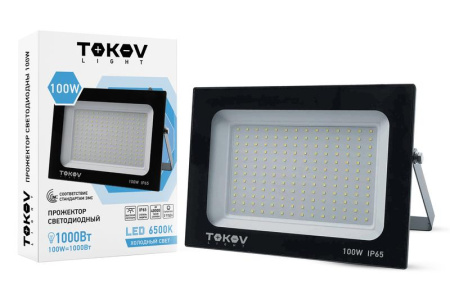 Прожектор светодиодный 100Вт 6700лм 6500К IP65 черн. (TKL)  TKL-FL/LED-100-6.5K-IP65