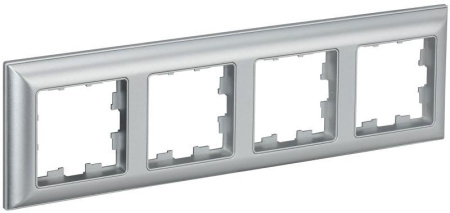 Рамка 4-м BRITE РУ-4-Бр алюм./алюм.  BR-M42-12-K47