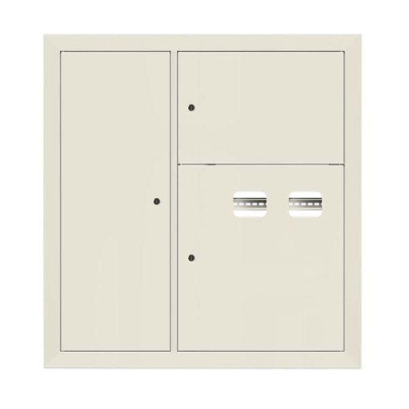 Щит этажный 2кв. слаботочка слева RAL9002 (1000х950х150) PROxima  mb29-v-2z-ral9002