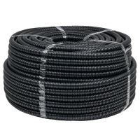 Труба гофрированная d63мм с протяжкой безгалоген. трудногорючая (FRHF) (уп.15м) Plast PROxima  FRHF-63