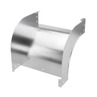 Угол для лотка вертикальный внешний 90град. 200х100 алюм. 2мм в компл. с крепежн. элемент. и соединит. пластинами  ASOH1020K