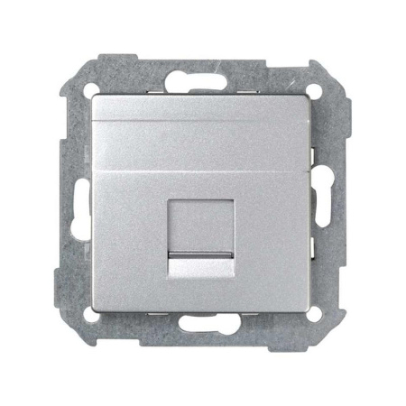 Адаптер на 1 RJ45 коннектор 82 защ. шторки матов. алюм.  82005-93