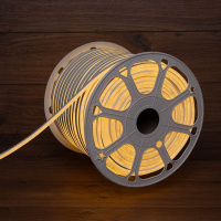 Шнур светодиодный гибкий неон LED SMD 8х16мм 120LED/м двустор. тепл. бел. (уп.50м)  131-096 Шнур светодиодный гибкий неон LED SMD 8х16мм 120LED/м двустор. тепл. бел. (уп.50м)  131-096