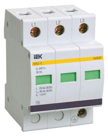 Ограничитель перенапряжения ОПС1-C 3P  MOP20-3-C