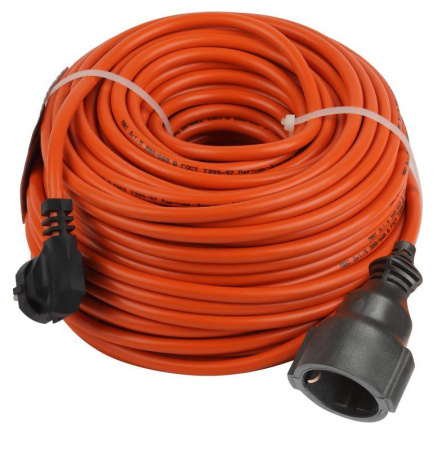 Удлинитель-шнур 1х50м с заземл. 16А IP20 UPx-1e-3х1.5-50m ПВС 3х1.5 (бухта)  Б0046819