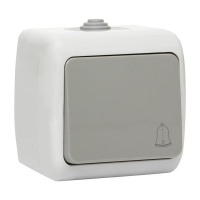 Кнопка звонка 1-кл. ОП Мурманск 10А IP54 сер.  EFZ10-026-30-54