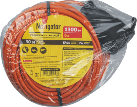 Удлинитель-шнур 30м без заземл. 93 941 NPE-C-30-X-2x0.75  93941