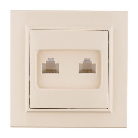 Розетка компьютерная 2-м СП Минск RJ45 беж.  ERK02-035-20