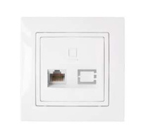 Розетка компьютерная 1-м СП бел.  РК18-012
