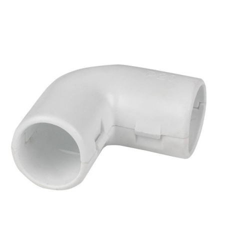 Угол соединительный для трубы 90град. 25мм бел. Plast  ug-t-25w-r