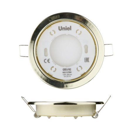 Светильник точечный GX53/H2 Gold 10 Prom ультратонкий встраив. зол. (уп.10шт)  UL-00005053