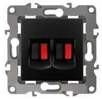 Розетка аудио 2мод. 12-3112-05 антрацит ЭРА Б0027465