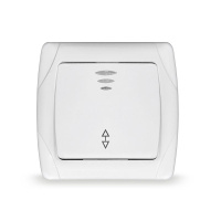 Переключатель проходной 1-кл. СП Маргарита 10А IP20 с подсветкой бел. UNIVersal М0125