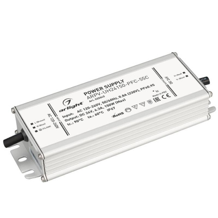 Блок питания ARPV-UH24150-PFC-55C 24В 6.3А 150Вт IP67 метал. 5 лет  025045