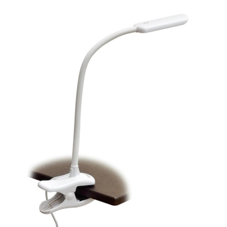 Светильник настольный TLD-554 White/LED/400Lm/5500K/Dimmer 4Вт «прищепка» сенсор. выкл.  UL-00003645