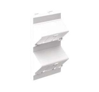 Плата наклонная защ. шторки на 2-мод. MD (RJ45 оптоволокно) CIMA-модуль 52х108мм бел.  Connect S80B-9