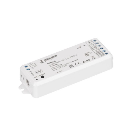 Диммер SMART-PWM-102-72-SH-PD-SUF 12-36В 2х5А TUYA BLE 2.4G IP20 пластик  038545