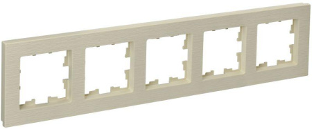 Рамка 5-м BRITE РУ-5-Бр беж. рифленый  BR-M52-51-K10