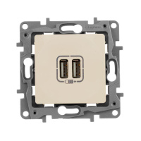 Розетка USB 2-м СП 2мод. Etika 240В/5В 2400мА механизм сл. кость Leg 672394 Розетка USB 2-м СП 2мод. Etika 240В/5В 2400мА механизм сл. кость Leg 672394