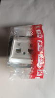 Розетка компьютерная 2-м Zena RJ45 кат.6 механизм жемчуж.  609-012500-248