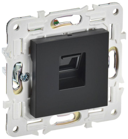 Розетка компьютерная RJ45 кат.5E SKANDY SK-K01Bl черн.  SK-K10-1-K02
