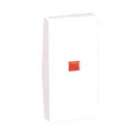 Клавиша узкая с индикатором для выкл. К302 22.5х45мм алюм.  Connect K115-8