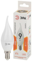 Лампа светодиодная BXS-9w-827-E14 свеча на ветру 720лм  Б0027973