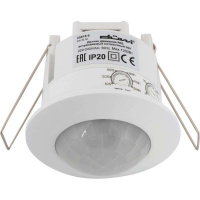 Датчик движения DDV-02 встраиваемый 360град. (под R63) 1200Вт 10-900с 6м 3-2000Лк бел.  25818 6