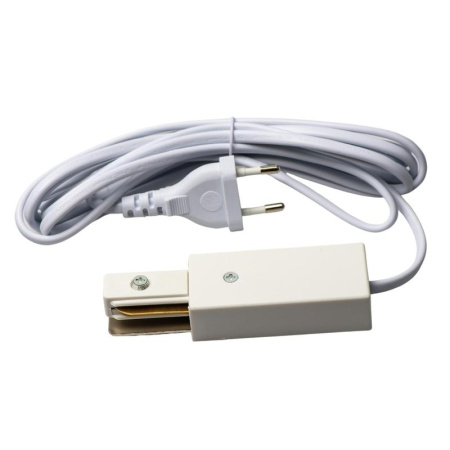 Ввод питания для шинопровода UBX-Q122 G02 WHITE 1 POLYBAG типа G с проводом 3м и с вилкой 1ф бел.  UL-00009305