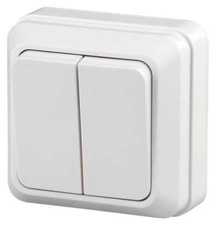 Выключатель 2-кл. ОП Quadro 10А IP20 2-104-01 250В бел.  Б0053757