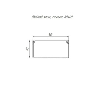 Кабель-канал 80х40 L2000 с двойн. замком бел.  PR.0580401