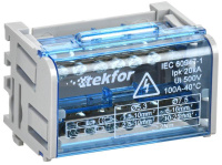 Шины на DIN-рейку (кросс-модуль) ШНК 2х7 L+PEN TEKFOR  TF-DN10-2-07-100