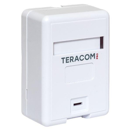Корпус розетки настенной на 1 модуль Keystone со шторкой и маркером бел. TERACOM PRO  TRP-EBOX-1KSTN-WH