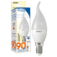 Лампа светодиодная ILED-SMD2835-CW37-10-900-220-4-E14 10Вт свеча на ветру 4000К нейтр. бел. E14 900лм 230-240В  1553