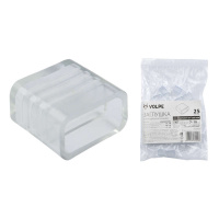 Зажим изолирующий UCW-Q220 K10 CLEAR 025 POLYBAG (заглушка) для светодиодной ленты 3528/2835 10мм прозр. (уп.25шт)  10973