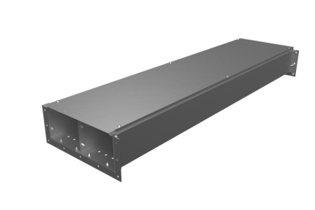 Короб ККБ-2ПО-0.2/0.5-2 2м 1.2мм двухканальный кабельный (рамка 4мм гор.оцинк.; обшивка оцинк.)  KKB.2PO.25.2012.HDZ/ZN