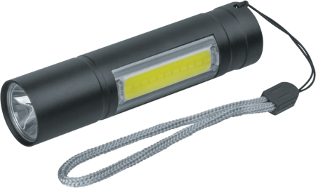 Фонарь NPT-KC06-ACCU 1LED(1Вт)+1СOB LED(3Вт) 3реж. брелок алюм.  14662